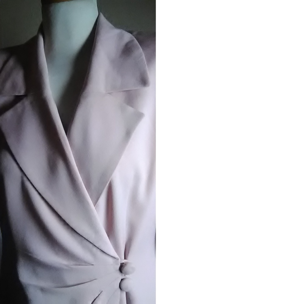 Jones New York Pink Crepe True Wrap Dress Size 4 - Picture 7 of 9